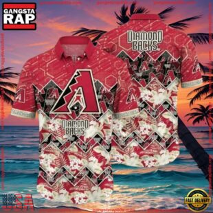 MLB Arizona Diamondbacks Red Circuit Summer Hawaiian Shirt