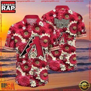 MLB Arizona Diamondbacks Retro Style Tropical Summer Hawaiian Shirt