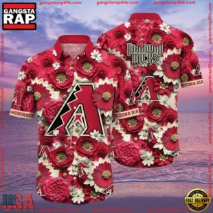 MLB Arizona Diamondbacks Retro Style Tropical Summer Hawaiian Shirt