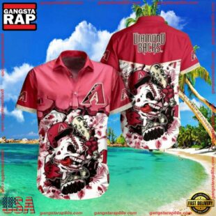 MLB Arizona Diamondbacks Skull Rally Summer Hawaiian Shirt