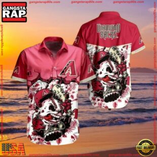 MLB Arizona Diamondbacks Skull Rally Summer Hawaiian Shirt