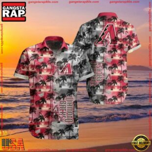 MLB Arizona Diamondbacks Sunset Palm Fade Tropical Shirt