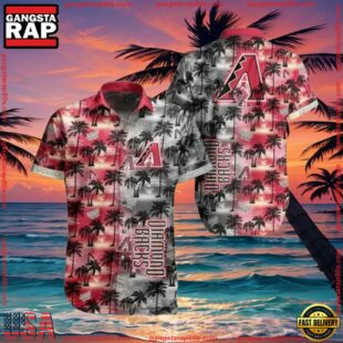 MLB Arizona Diamondbacks Sunset Palm Fade Tropical Shirt