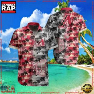 MLB Arizona Diamondbacks Sunset Palm Fade Tropical Shirt