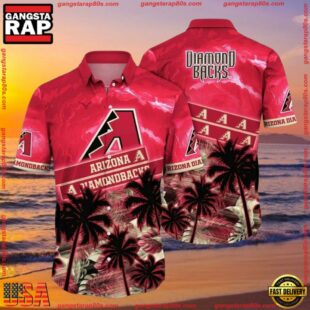 MLB Arizona Diamondbacks Sunset Palm Tropical Summer Hawaiian Shirt