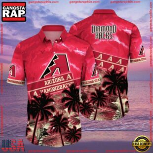 MLB Arizona Diamondbacks Sunset Palm Tropical Summer Hawaiian Shirt