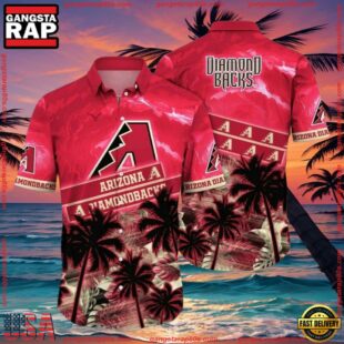 MLB Arizona Diamondbacks Sunset Palm Tropical Summer Hawaiian Shirt