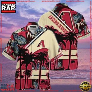 MLB Arizona Diamondbacks Sunset Palms Summer Hawaiian Shirt