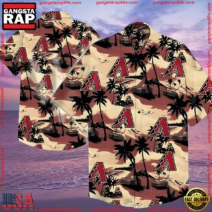 MLB Arizona Diamondbacks Sunset Palms Summer Hawaiian Shirts