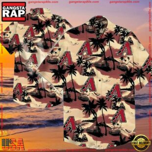 MLB Arizona Diamondbacks Sunset Palms Summer Hawaiian Shirts