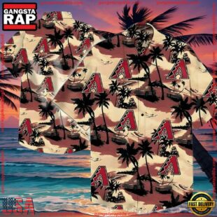 MLB Arizona Diamondbacks Sunset Palms Summer Hawaiian Shirts