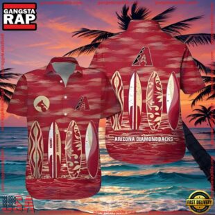 MLB Arizona Diamondbacks Surf's Up Summer Aloha Shirt