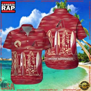 MLB Arizona Diamondbacks Surf's Up Summer Aloha Shirt