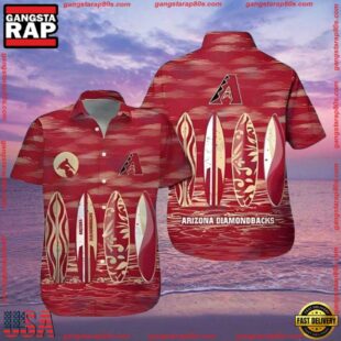 MLB Arizona Diamondbacks Surf's Up Summer Aloha Shirt