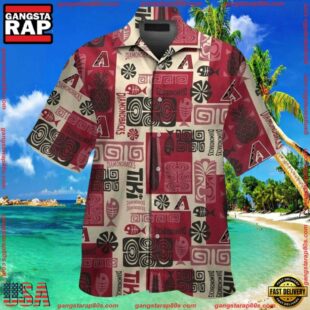 MLB Arizona Diamondbacks Tribal Pattern Summer Hawaiian Shirt