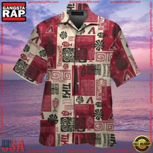 MLB Arizona Diamondbacks Tribal Pattern Summer Hawaiian Shirt