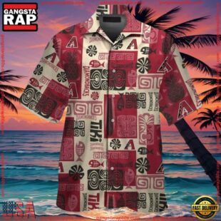 MLB Arizona Diamondbacks Tribal Pattern Summer Hawaiian Shirt