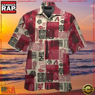 MLB Arizona Diamondbacks Tribal Pattern Summer Hawaiian Shirt