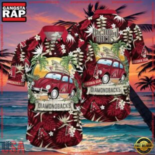 MLB Arizona Diamondbacks Vintage Car And Palm Summer Hawaiian Shirt