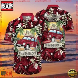 MLB Arizona Diamondbacks Vintage Car And Palm Summer Hawaiian Shirt