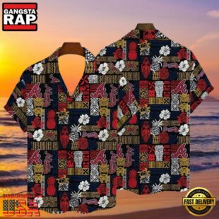 MLB Atlanta Braves Exotic Tiki Navy Style Hot Trending Summer Hawaiian Shirt - Polynesian Patterns