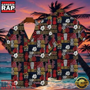 MLB Atlanta Braves Exotic Tiki Navy Style Hot Trending Summer Hawaiian Shirt - Polynesian Patterns