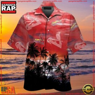 MLB Cardinals Island Sunset St. Louis Cardinals Tropical Hawaiian Shirt