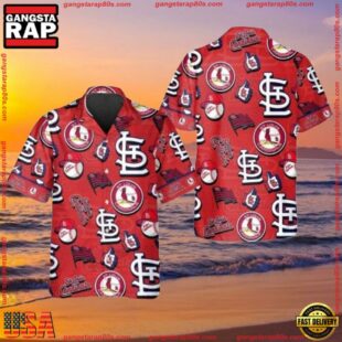 MLB Champion's Emblem Red St. Louis Cardinals Hawaiian Shirt