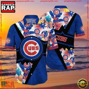 MLB Chicago Cubs Aloha Pitch Hawaiian Shirt - Vivid Flower Power