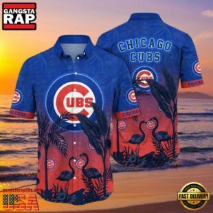 MLB Chicago Cubs Flamingo Tropics Aloha Hawaiian Shirt