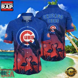 MLB Chicago Cubs Flamingo Tropics Aloha Hawaiian Shirt