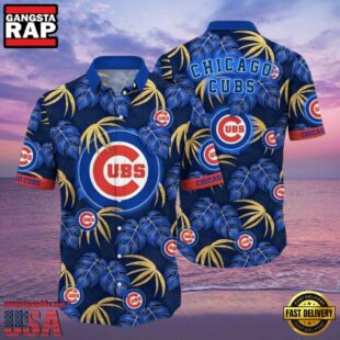 MLB Chicago Cubs Midnight Palm Aloha Hawaiian Shirt