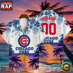 MLB Chicago Cubs Personalized Paradise Aloha Hawaiian Shirt