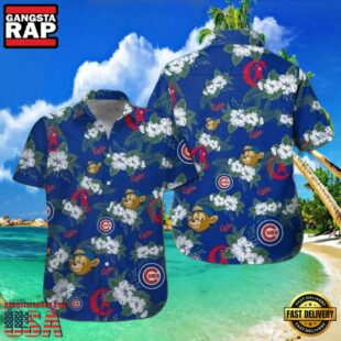 MLB Chicago Cubs Playful Monkey Aloha Hawaiian Shirt