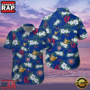 MLB Chicago Cubs Playful Monkey Aloha Hawaiian Shirt