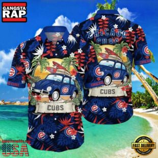 MLB Chicago Cubs Retro Ride Aloha Hawaiian Shirt