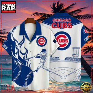 MLB Chicago Cubs Summer Hawaiian Shirt With Stadium Motif