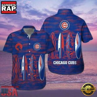 MLB Chicago Cubs Surf's Up Aloha Hawaiian Shirt