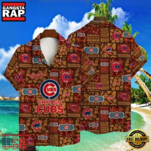 MLB Chicago Cubs Tribal Tribute Aloha Hawaiian Shirt