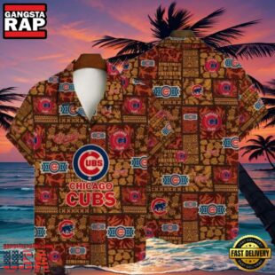 MLB Chicago Cubs Tribal Tribute Aloha Hawaiian Shirt