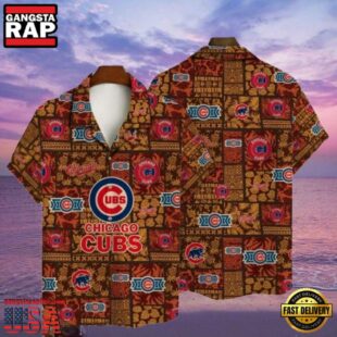 MLB Chicago Cubs Tribal Tribute Aloha Hawaiian Shirt