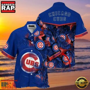 MLB Chicago Cubs Tropical Identity Custom Name Aloha Hawaiian Shirt