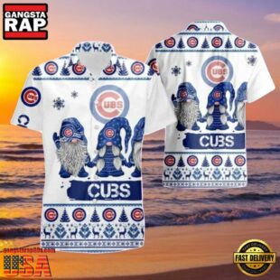 MLB Chicago Cubs Winter Cheer Aloha Hawaiian Shirt