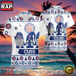 MLB Chicago Cubs Winter Cheer Aloha Hawaiian Shirt