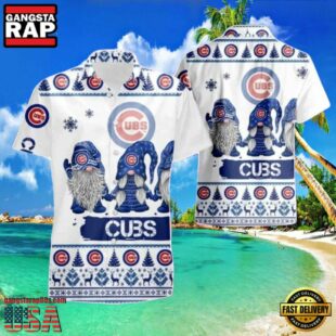 MLB Chicago Cubs Winter Cheer Aloha Hawaiian Shirt