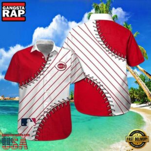 MLB Classic Baseball Stitch Cincinnati Reds Hawaiian Shirt