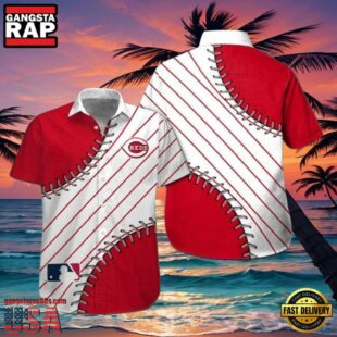 MLB Classic Baseball Stitch Cincinnati Reds Hawaiian Shirt