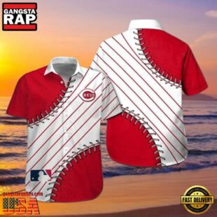 MLB Classic Baseball Stitch Cincinnati Reds Hawaiian Shirt