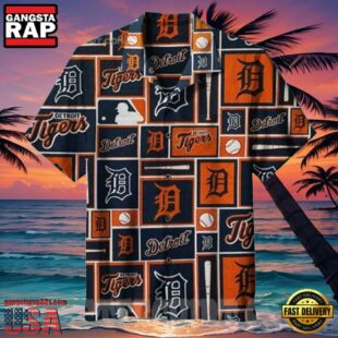 MLB Classic Detroit Tigers Logo Hawaiian Shirt