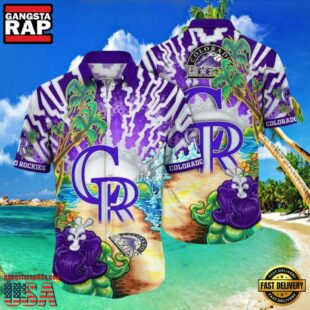 MLB Colorado Rockies Beachfront Celebration Tropical Shirt